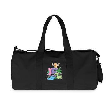 5 Jahre alt - 5. Geburtstag mit Tier Motiv - Recycelte Canvas-Sporttasche von Stanley/Stella - Schwarz - Vorne