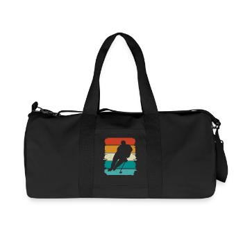 Eishockey - Recycelte Canvas-Sporttasche von Stanley/Stella - Schwarz - Vorne