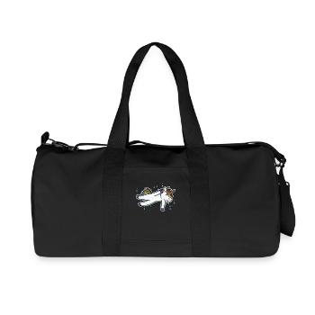 Schwimmer Einhorn - Recycelte Canvas-Sporttasche von Stanley/Stella - Schwarz - Vorne