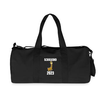 Schuldkind Einschulung Giraffe 2023 - Recycelte Canvas-Sporttasche von Stanley/Stella - Schwarz - Vorne