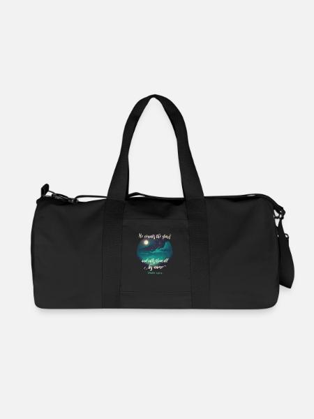 Bible verse Christian religious motif - Recycled Canvas Sports Bag by Stanley/Stella - black