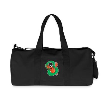 8 Years Old - 8th Birthday with Animal Motif - Recycled Canvas Sports Bag by Stanley/Stella - black - Front
