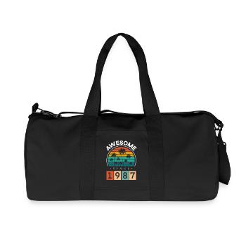 1987 Geboren Geburtstag Geburtsjahr Vintage - Recycelte Canvas-Sporttasche von Stanley/Stella - Schwarz - Vorne