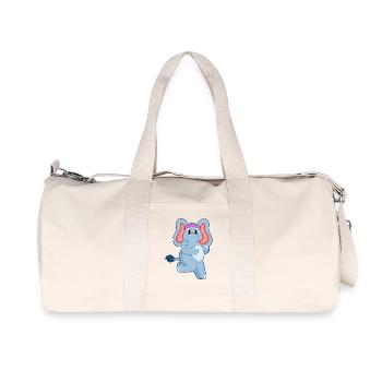 Elefant Jogger Joggen Sport - Recycelte Canvas-Sporttasche von Stanley/Stella - Naturweiß - Vorne