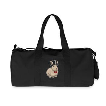Hase Bräutigam Zylinder Hochzeit - Recycelte Canvas-Sporttasche von Stanley/Stella - Schwarz - Vorne