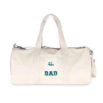 My favorite inline skater calls me dad - Recycled Canvas Sports Bag by Stanley/Stella - natural - Front