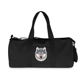 Wolf as a graphic - Recycled Canvas Sports Bag by Stanley/Stella - black - Front