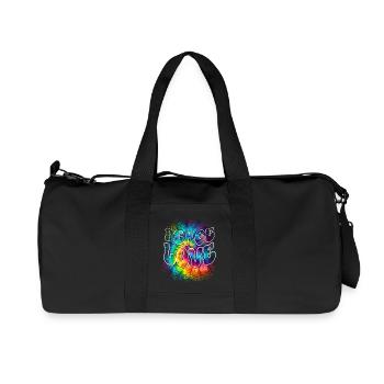 Peace Love Tie Dye - Recycled Canvas Sports Bag by Stanley/Stella - black - Front