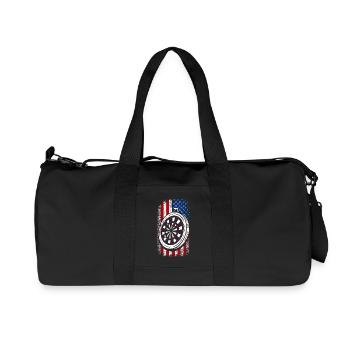 Usa American flag 4th of july Darts - Recycled Canvas Sports Bag by Stanley/Stella - black - Front