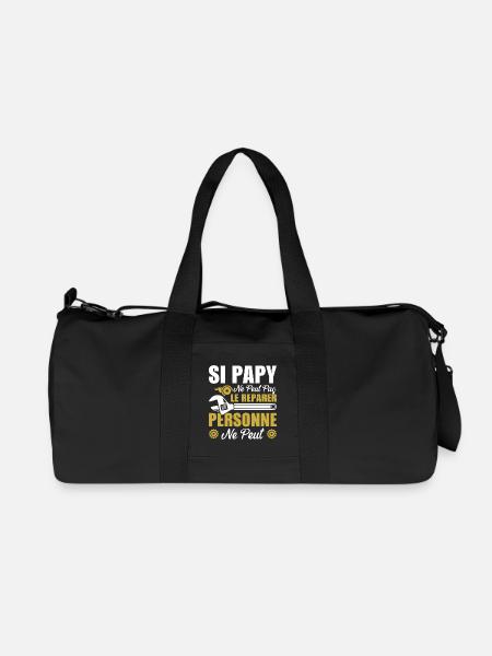 Si papy ne peut pas le réparer alors personne peut - Sac de sport en toile recyclée Stanley/Stella - noir