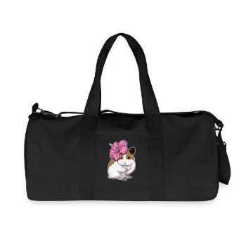 Hamster Hibiskus  - Recycelte Canvas-Sporttasche von Stanley/Stella - Schwarz - Vorne