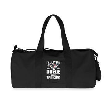 I'll let my billard queue the talking - Recycelte Canvas-Sporttasche von Stanley/Stella - Schwarz - Vorne