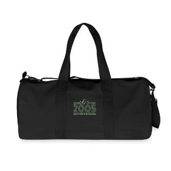 2005 geburtstag berge wandern klettern zelten - Recycelte Canvas-Sporttasche von Stanley/Stella - Schwarz - Vorne