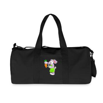 Ciseaux Bunny Hairdresser - Sac de sport en toile recyclée Stanley/Stella - noir - Devant