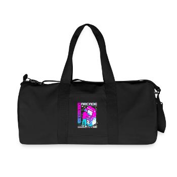 Retro Futuristic Series: Japanisch - Arcade - Recycelte Canvas-Sporttasche von Stanley/Stella - Schwarz - Vorne