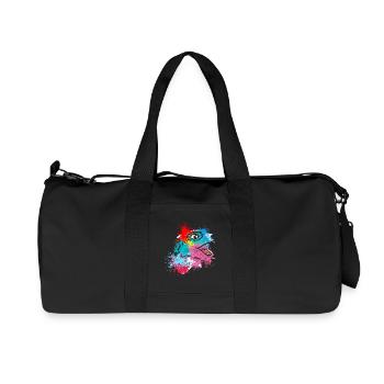Suricates Splash Art Surikate - Sac de sport en toile recyclée Stanley/Stella - noir - Devant