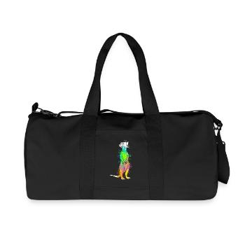 Suricates Splash Art Surikate - Sac de sport en toile recyclée Stanley/Stella - noir - Devant