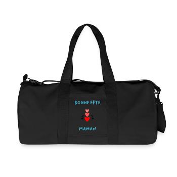 MAMIE. FÊTE DES MÈRES. BONNE FÊTE MAMIE. JE T'AIME - Sac de sport en toile recyclée Stanley/Stella - noir - Devant