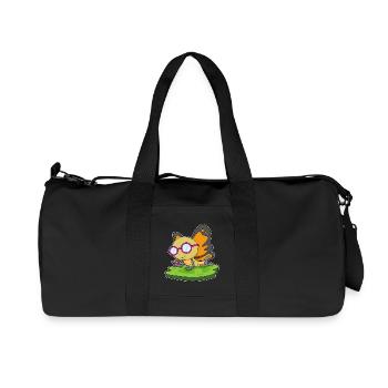 Butterfly Nerd Book Glasses - Recycled Canvas Sports Bag by Stanley/Stella - black - Front