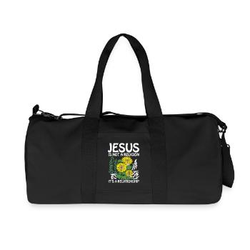 Jesus is not a religion it s a relationship - Recycelte Canvas-Sporttasche von Stanley/Stella - Schwarz - Vorne