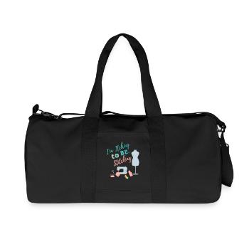 J’ai envie de broder - Artisanat Couture - Sac de sport en toile recyclée Stanley/Stella - noir - Devant