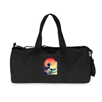 The Great Wave off Kanagawa - Recycled Canvas Sports Bag by Stanley/Stella - black - Front