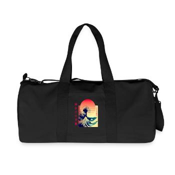the big wave off Kanagawa Japan Art - Recycled Canvas Sports Bag by Stanley/Stella - black - Front
