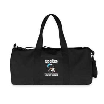 Müde Spruch lustig Schlafen Ausschlafen Faul - Recycelte Canvas-Sporttasche von Stanley/Stella - Schwarz - Vorne