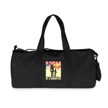 Mutter mit einer Tochter Muttertag Berge Mama Kind - Recycelte Canvas-Sporttasche von Stanley/Stella - Schwarz - Vorne