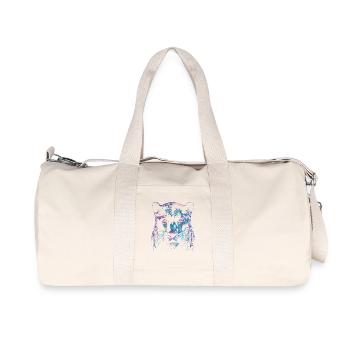 Cyber Black Panther Face - Black Panther - Neon - Recycled Canvas Sports Bag by Stanley/Stella - natural - Front