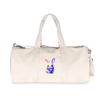 cute Easter Bunny - cute rabbit - Recycled Canvas Sports Bag by Stanley/Stella - natural - Front