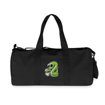 Famille Serpent - Serpent avec bébé - Serpents - Sac de sport en toile recyclée Stanley/Stella - noir - Devant
