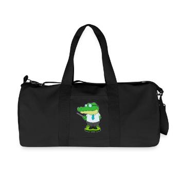 École du professeur de crocodile pointant des bâtons - Sac de sport en toile recyclée Stanley/Stella - noir - Devant