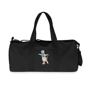 Suricates patins à glace - Sac de sport en toile recyclée Stanley/Stella - noir - Devant