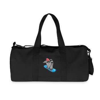 Snowboardeur Raton Snowboard - Sac de sport en toile recyclée Stanley/Stella - noir - Devant