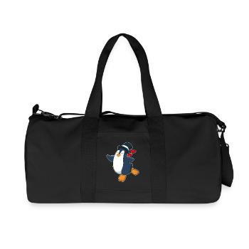 Pinguin Bräutigam Zylinder Hochzeit - Recycelte Canvas-Sporttasche von Stanley/Stella - Schwarz - Vorne