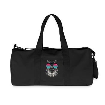 Capybara cool avec des lunettes de soleil - Sac de sport en toile recyclée Stanley/Stella - noir - Devant
