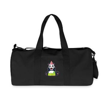 Panda Geburtstag Partyhut - Recycelte Canvas-Sporttasche von Stanley/Stella - Schwarz - Vorne