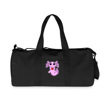 Axolotl Heart Love - Heart Motif - Sac de sport en toile recyclée Stanley/Stella - noir - Devant