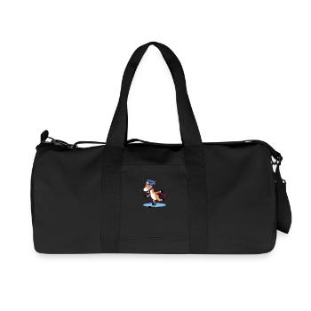 Cheval Kawaii dans le style hockey sur glace - Sac de sport en toile recyclée Stanley/Stella - noir - Devant