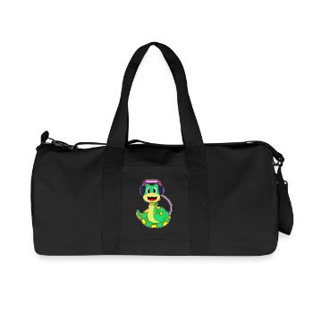 Schlange Kopfhörer Musik - Recycelte Canvas-Sporttasche von Stanley/Stella - Schwarz - Vorne