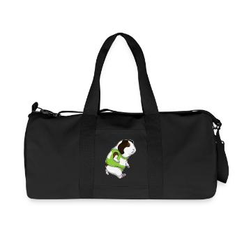 Cochon d’Inde joggeur jogging sport - Sac de sport en toile recyclée Stanley/Stella - noir - Devant