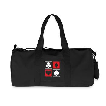 Poker Card Gambling Casino Gambler Game Hand Bluff - Recycelte Canvas-Sporttasche von Stanley/Stella - Schwarz - Vorne