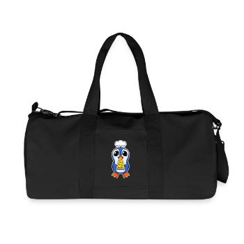 Pizza pingouin gourmet - Sac de sport en toile recyclée Stanley/Stella - noir - Devant