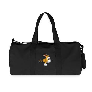 Hund Eislaufen Schlittschuhe - Recycelte Canvas-Sporttasche von Stanley/Stella - Schwarz - Vorne