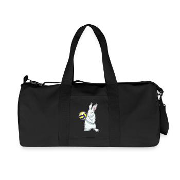 Joueur de volley-ball Bunny Volley-ball - Sac de sport en toile recyclée Stanley/Stella - noir - Devant