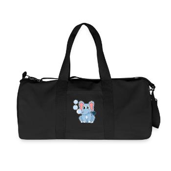 Cute elephant - Recycled Canvas Sports Bag by Stanley/Stella - black - Front