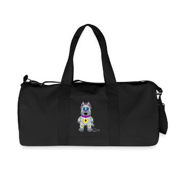 Robot chien - Sac de sport en toile recyclée Stanley/Stella - noir - Devant