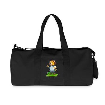 Löwe Maler Pinsel Malen - Recycelte Canvas-Sporttasche von Stanley/Stella - Schwarz - Vorne