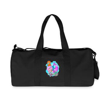 Girl 2 years old 2nd birthday mermaid - Recycled Canvas Sports Bag by Stanley/Stella - black - Front